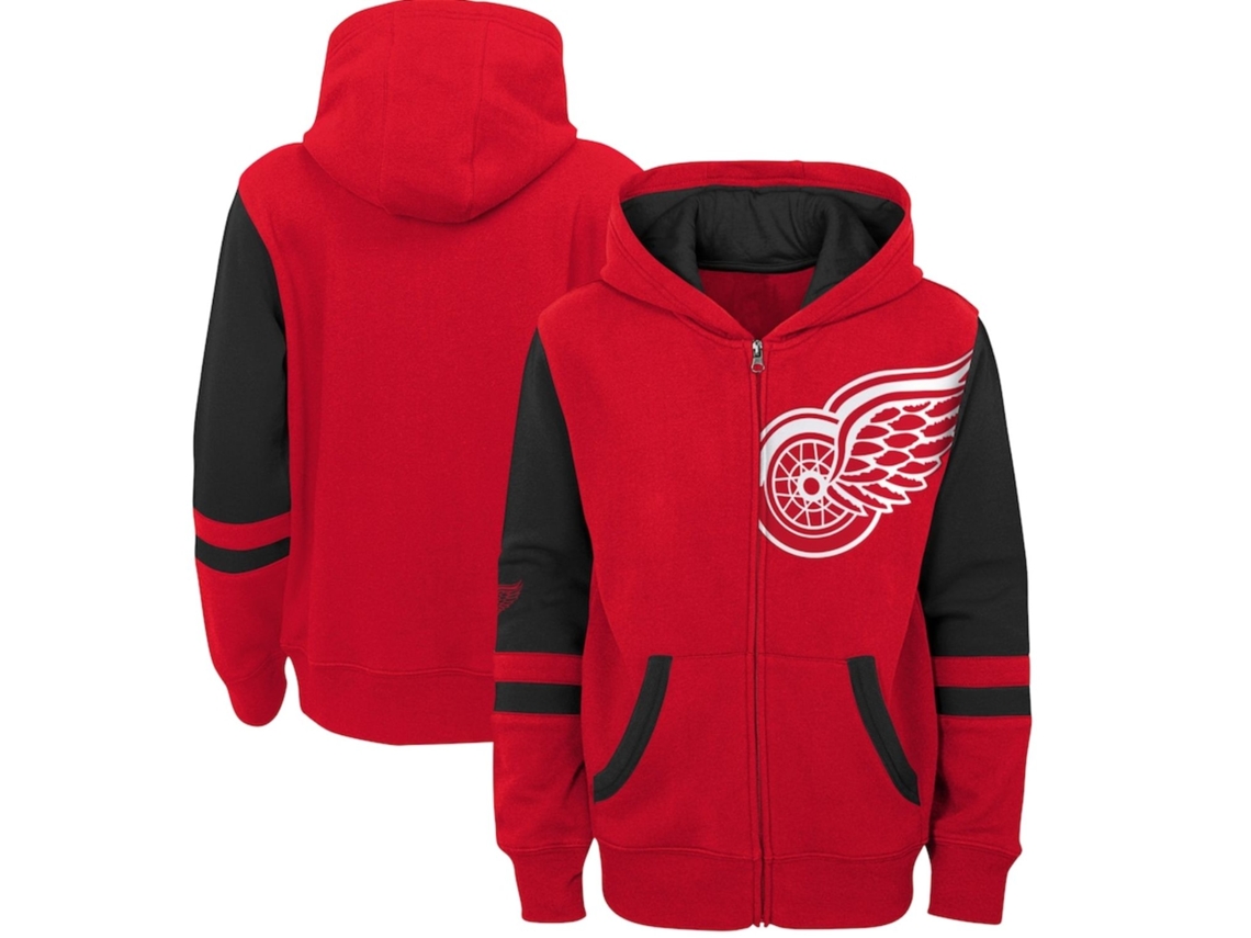 Outerstuff Full Zip Nhl Júnior Sweatshirt Com Capuz (detroit Red Wings, 12m)