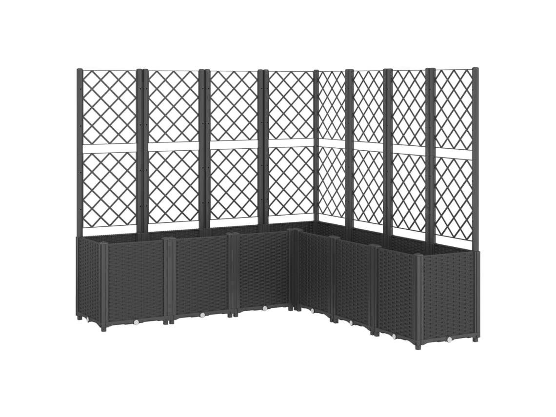 Garden Planter, Garden Planters Vidaxl Preto Polipropileno (160 X 160 X 140 Cm)