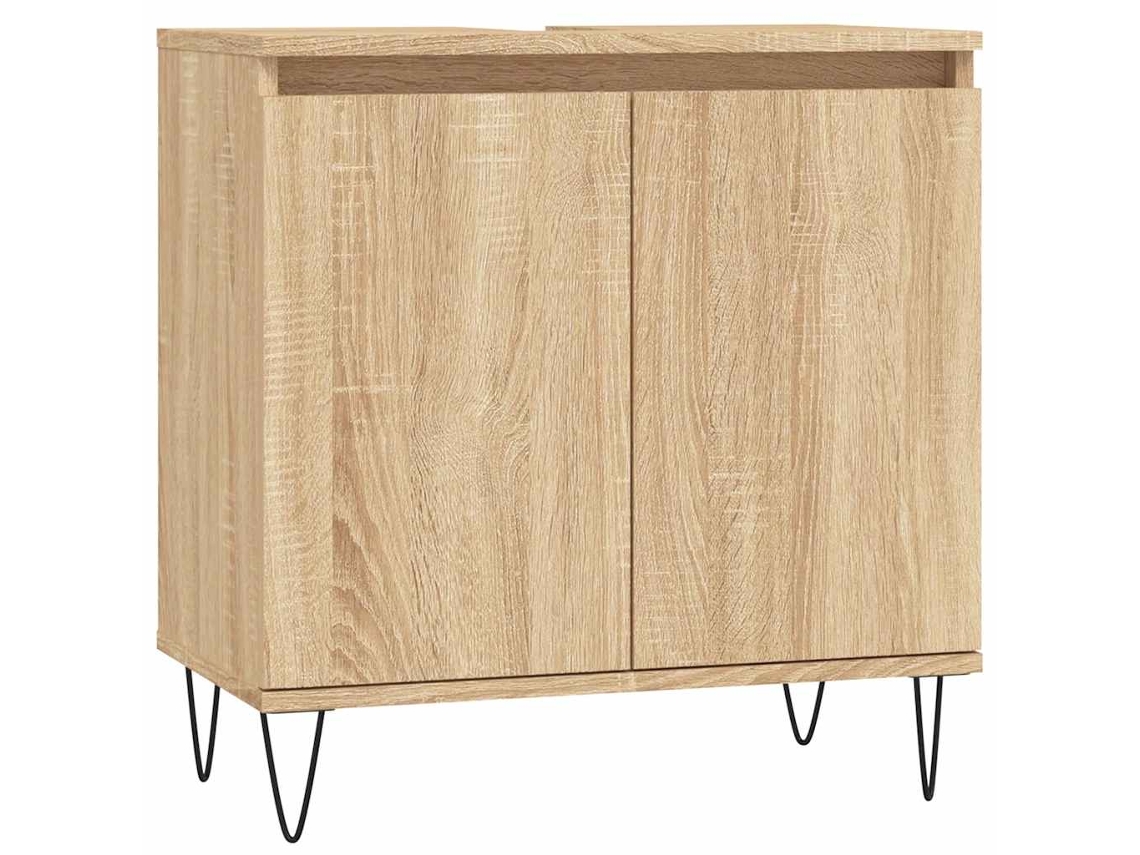 Bathroom Cabinet, Bathroom Cabinets Vidaxl Marrom Madeira Processada (n/a)