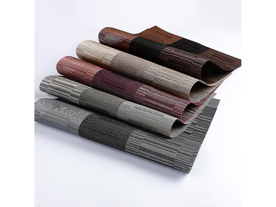 Rebe set de 5 Manteles de Comedor de Vinilo Y Poliéster, 45x30cm, Diseño Elegante, Uso Interior Y Exterior, Ideal para Hogar, Hotel Y Oficina
