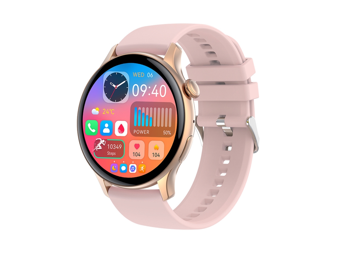 Smartwatch Yizhood Hk85 1.43 Inch Chamada Bluetooth (android E Ios Rosa)