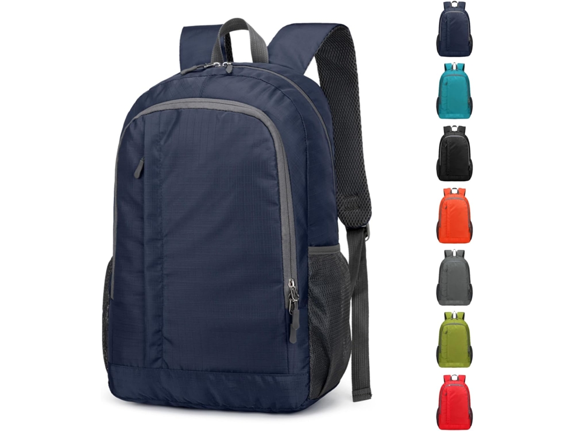 Mochila De Caminhada Ultraleve E Compacta De 25 Litros, Mochila Dobrável E Compacta, Azul Escuro, Perfeita Para Trilhas, Resistente À Água