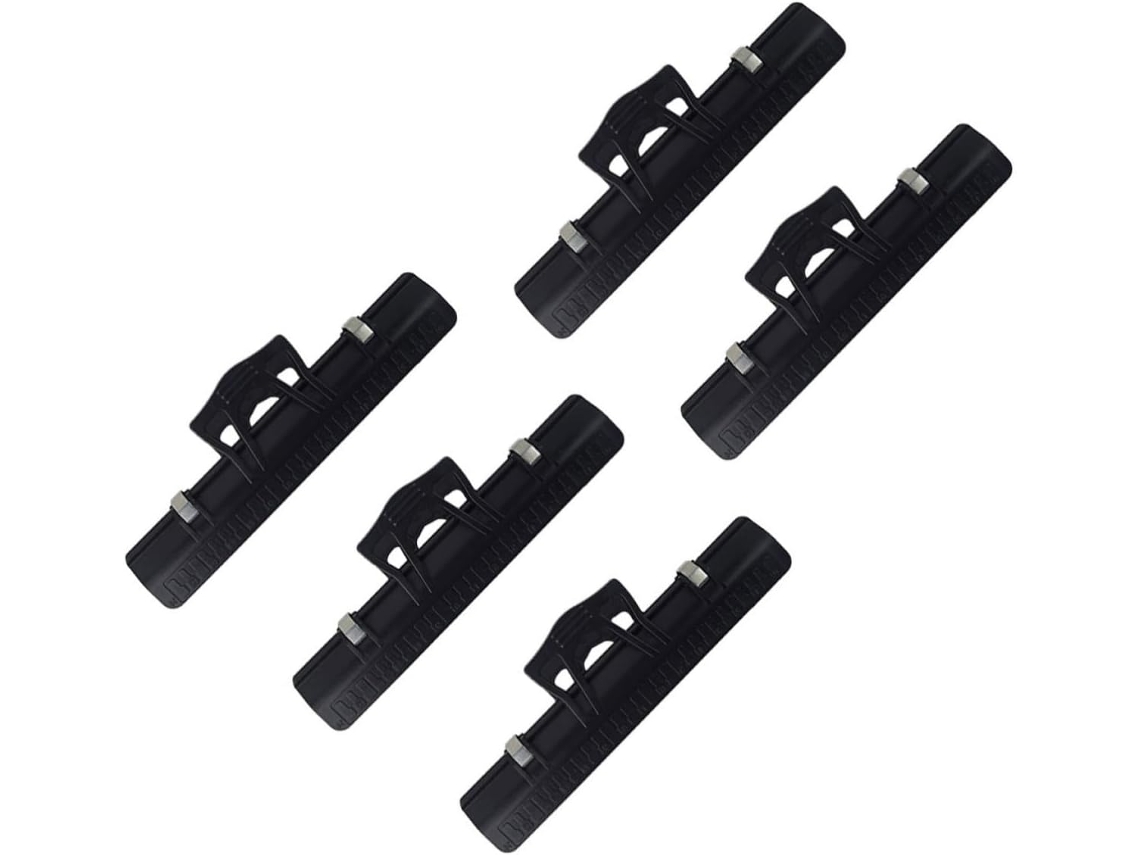 Conjunto De 5 Prendedores Partitura Em Abs Preto E Metal, Ideais Para Fixar Páginas De Livros E Documentos, Perfeitos