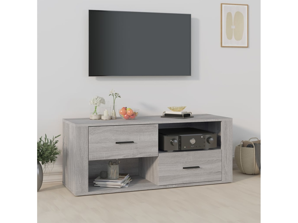 Vidaxl Móvel De Tv 100x35x40 Cm Derivados De Madeira Cinzento Sonoma