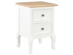 Mesa de cabeceira 2 Pcs 35x30x49 Cm Mdf Branco MAISON EXCLUSIVE