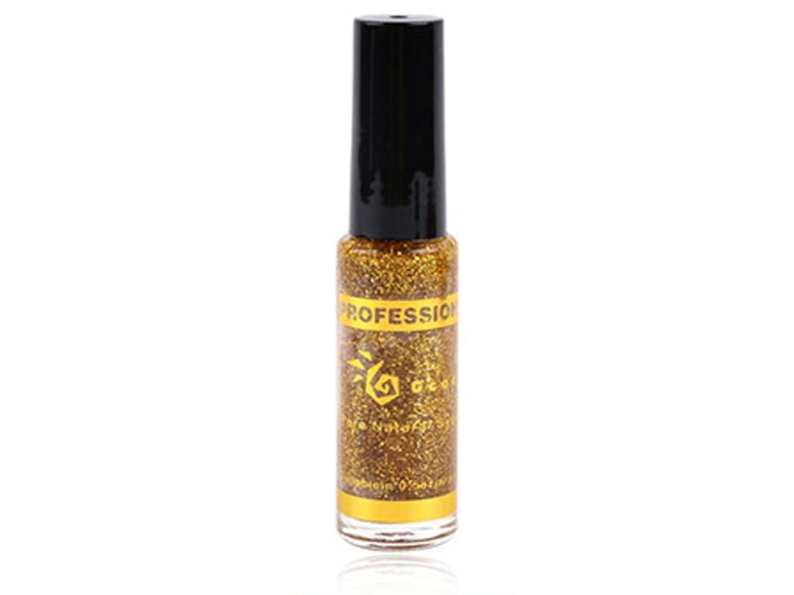 Lápis de Unha Rebe-esmalte Fine Liner com Glitter e Brilho para Decoração de Manicure - Dourado