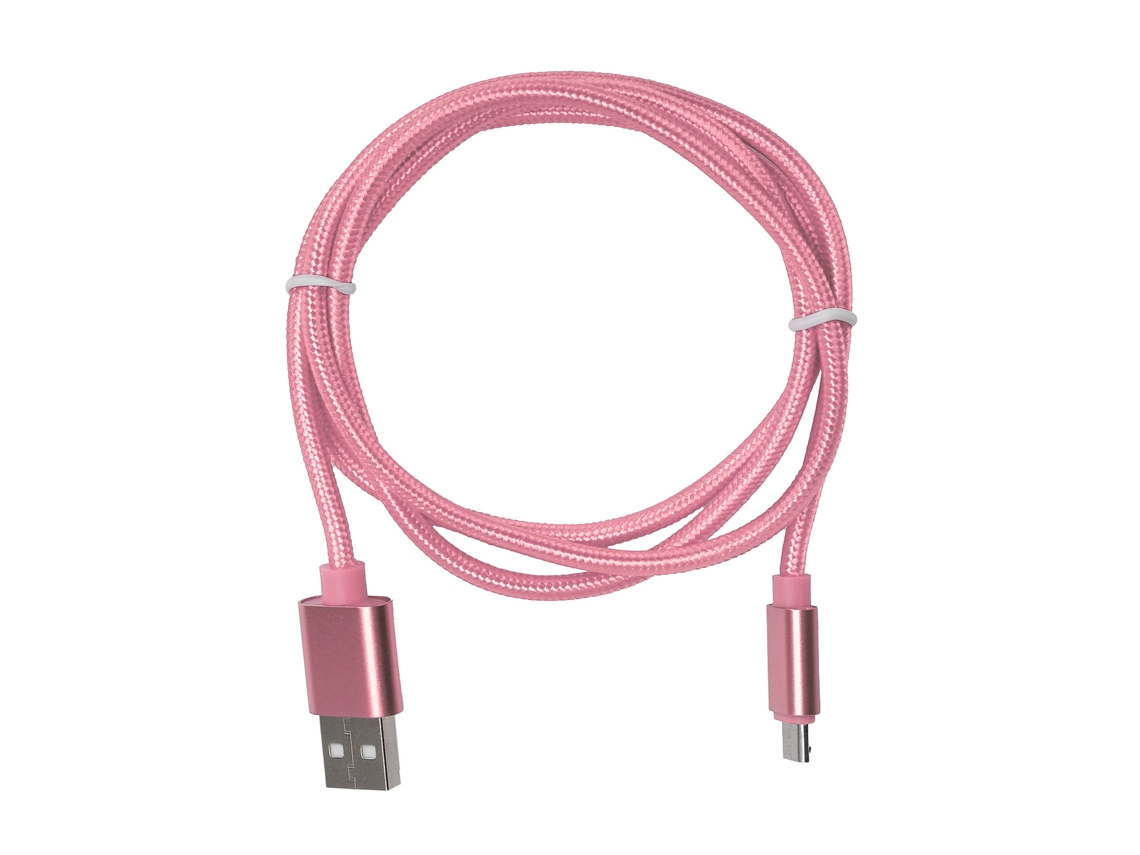 Cabo Usb c LAXISCREED 1m Rosa Carregamento Rápido 1a