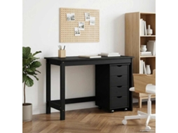 Vidaxl Conjunto De Mesa E Armário 2 Unid. Preto