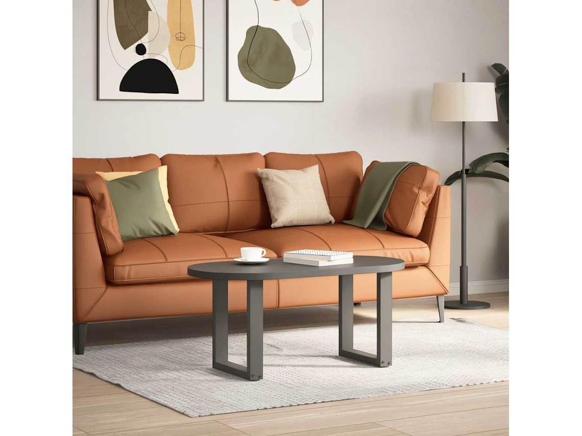 Pés Para Mesa De Centro Em Forma De U, 2 Peças, Antracite, 38x(42-43) Cm, Aço