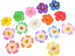 Conjunto de 17 Peças de Decoração Tropical com Flores Artificiais de Hibisco CHABERLU