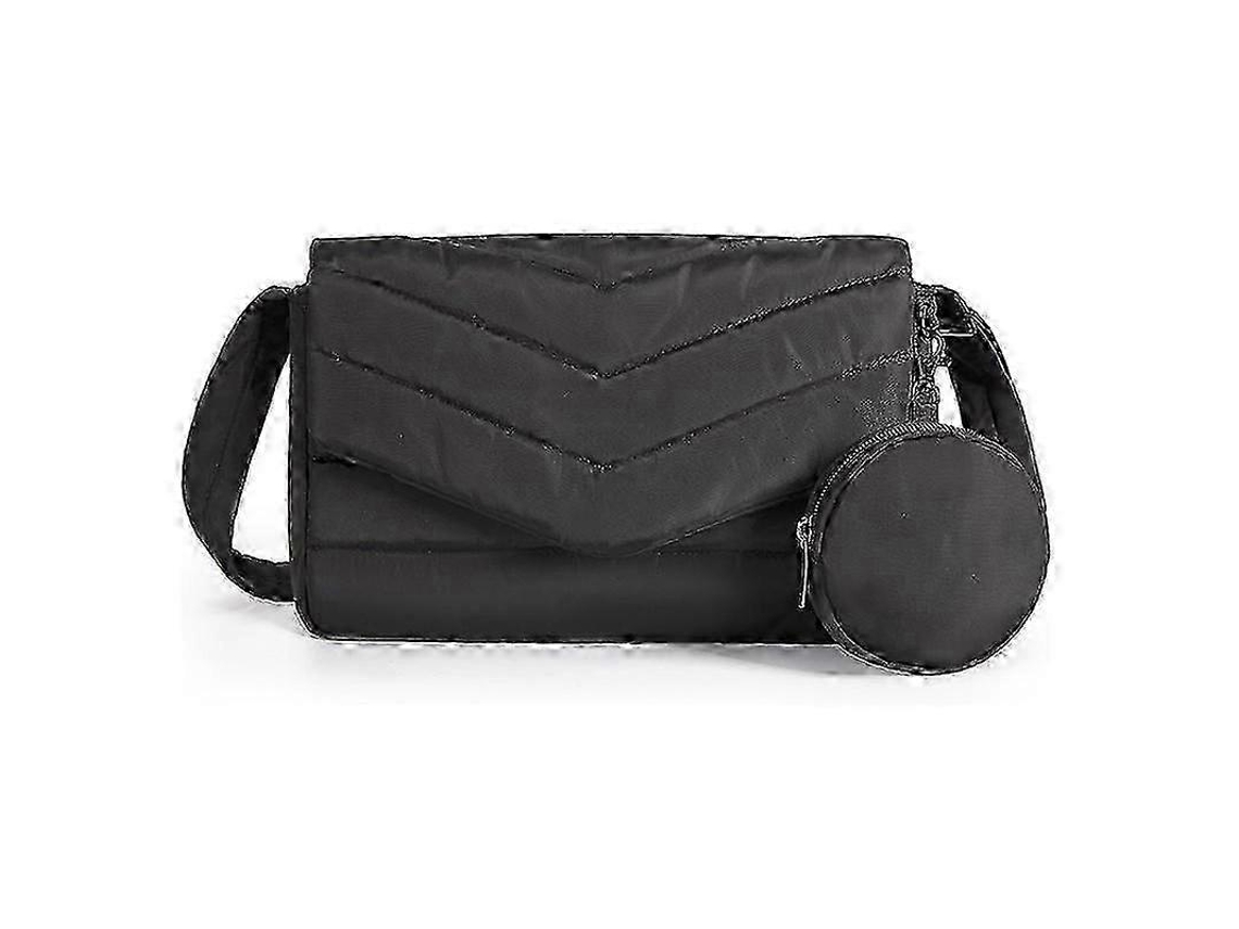 Bolsa Transversal Pequena Acolchoada Para Mulheres--