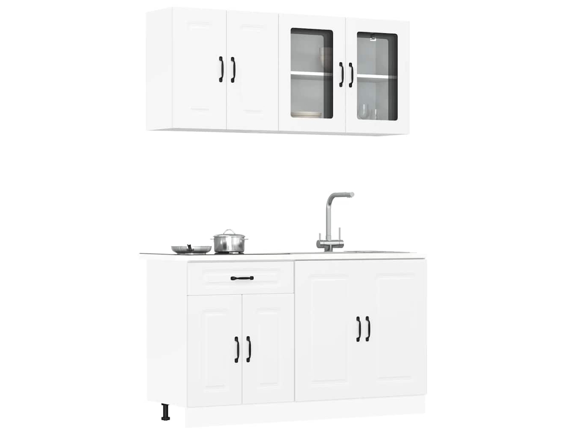 Conjunto de 4 Armários de Cozinha Kalmar Branco HARLANV1