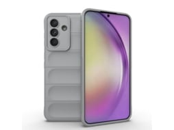 Capa Halinuia Para Samsung Galaxy A36 5g Magic Shield Tpu Flanela Cinza (proteção Integral, Acesso Fácil Aos Botões)