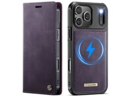 Capa Antirroubo Para Celular Flip, Estilo Retrô, Em Couro.roxo - Iphone 17