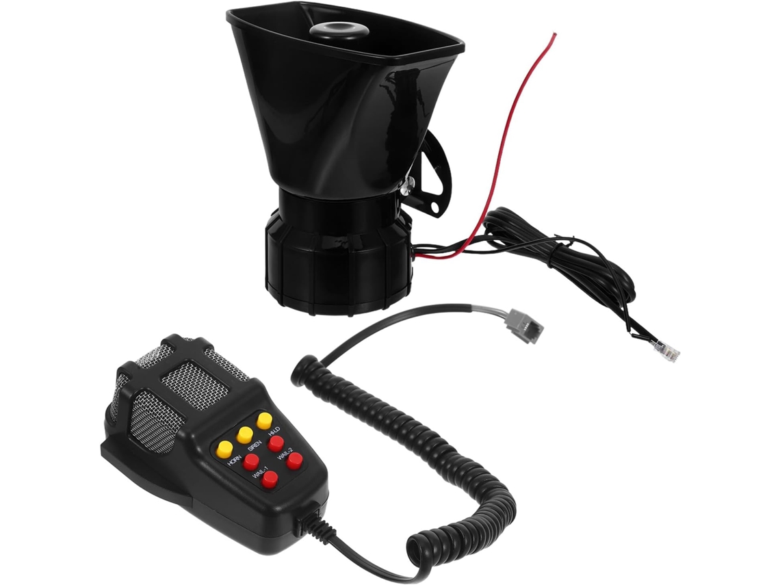 Sistema De Alarme Veicular De 24v Com Sete Tons E Buzina Potente De 100w Com Megafone.