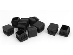Protetores de plástico para pés de móveis, 25 mm, preto, 10 unidades CHABERLU