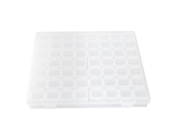 Caja Organizadora De Plástico Transparente Para Acessórios De Arte De Unhas Com 56 Compartimentos