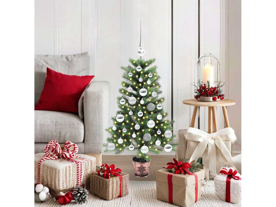 Vidaxl Árvore De Natal Com 150 Leds Com Suporte Verde 90 Cm Pe