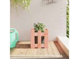 Vidaxl Vaso Jardim C/ Design Cerca 30x30x30 Cm Madeira Douglas Maciça