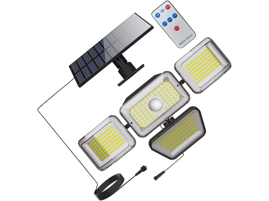 Conjunto De 1 Luminária Solar De Parede Com Sensor, Lâmpada Led Sem Fio Para Jardim E Uso Externo, F Gokoco