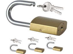 Conjunto De 4 Cadeados Latão Pequenos Com Chaves Para Armários,