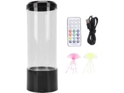 Luminária de mesa silenciosa com 16 núcleos RGB, 4 modos de iluminação e controle remoto para quarto, escrivaninha e sala de estar.
