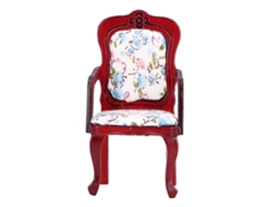 Silla Miniatura Para Casa De Muñecas Escala 1:12 Sillón Decorativo Mueble De Madera Simulación