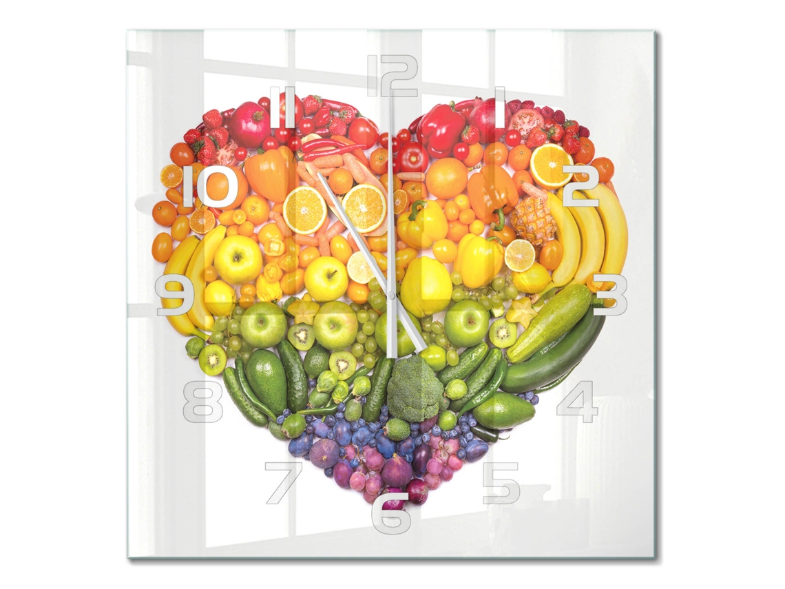 Relógio De Parede Multicor Decorativo Quadrado Espelharte (60x60 Cm)