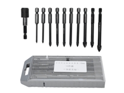 Brocas Inox 4 Lâminas 10 Peças para Múltiplos Materiais