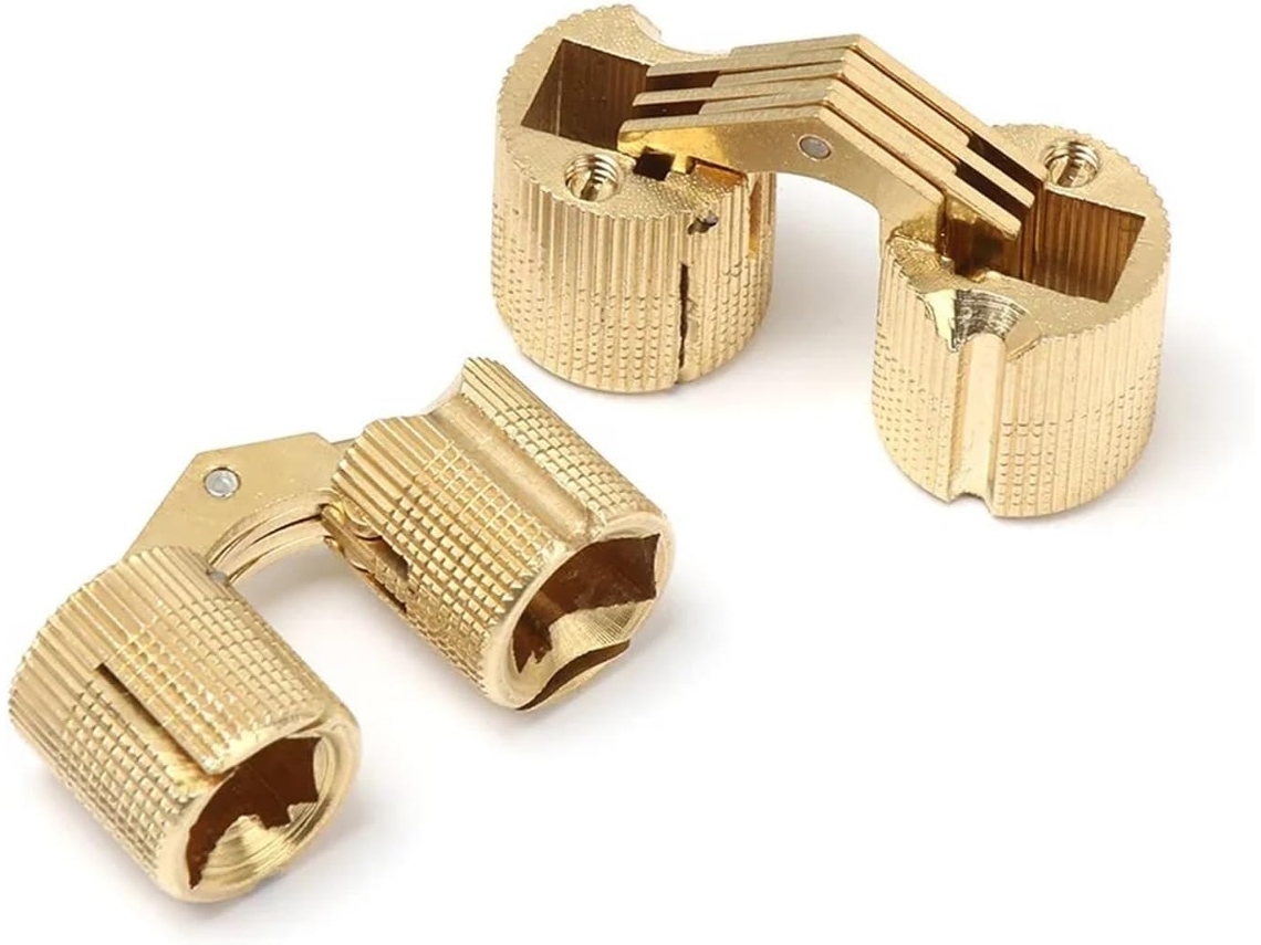 Dobradiças De Latão Para Móveis, Cilíndricas, Ocultas, Para Armários E Portas, De 8a 18mm, Para Ferragens Em Caixas De