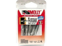 Conjunto De 16 Cavilhas 4x33 Mm Parafusos Molly