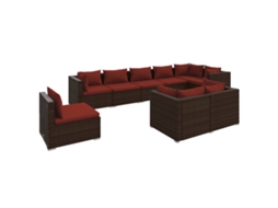 Garden Lounge Set, Garden Lounge Sets Vidaxl Marrom Rattan / Vime (n/a)