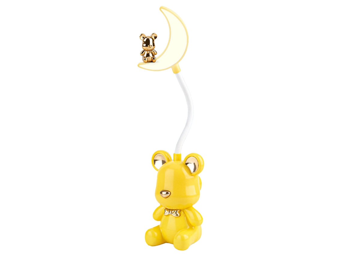 2026 lâmpada de Escritório Plegável Recarregável Luz de Leitura Amigável Aos Olhos Decoração de Urso para Lar Quarto Amarela