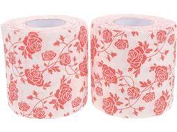 Papel Higiênico GOKOCO, decorativo, estampa rosas, pacote com 2
