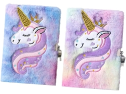 De Pelúcia Adorável De 2 Peças Com Cadeado De Unicórnio, Diário Para Meninas Para Escrever E Gokoco