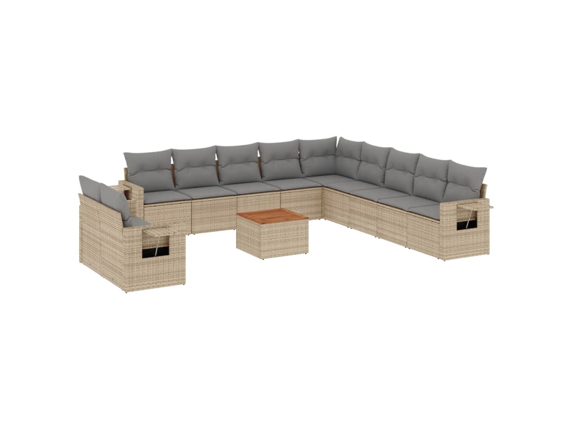 Garden Sofa Set, Garden Sofa Sets Vidaxl Bege Rattan / Vime (n/a)
