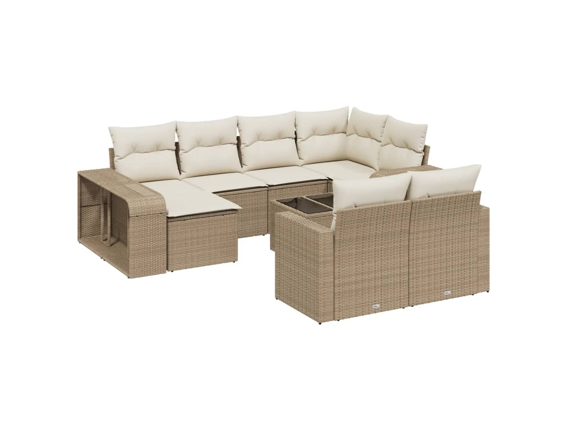 Garden Sofa Set, Garden Sofa Sets Vidaxl Bege Rattan / Vime (n/a)