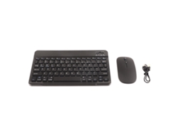 Aetheria combo Teclado e Mouse Ultra Fino Silencioso 1600 Dpi Usb Bt para Pc Celular Tablet Preto