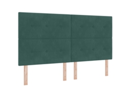 Conjunto 1 Cabeceira Vidaxl Verde Veludo (180 Cm)