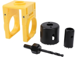 Kit De Instalação Fechadura Segurança Liebewh, Serra Para Porta De Aço Carbono E Plástico Resistente Amarelo
