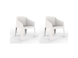 GARBAR Baku Poltrona Interior e Exterior Set 2 Branco