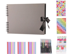 Álbum De Fotos Para Scrapbooking - 80 Páginas - Papel Grosso Com Acessórios - Livro De Assinaturas