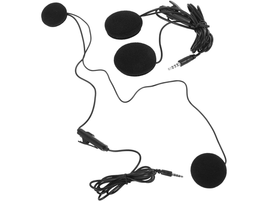 2 Fones De Ouvido Intra-auriculares Pretos Com Conector De 3,5 Mm E Microfone Integrado