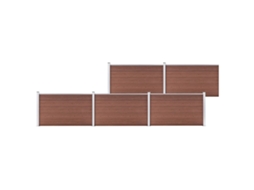 Vidaxl Painel De Vedação Para Jardim 872x106 Cm Wpc Castanho
