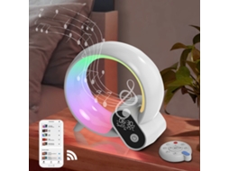 Luz de Acordar com Alarme Relógio Máquina de Ruído Branco Alto falante Bt Controle App | S/MARCA