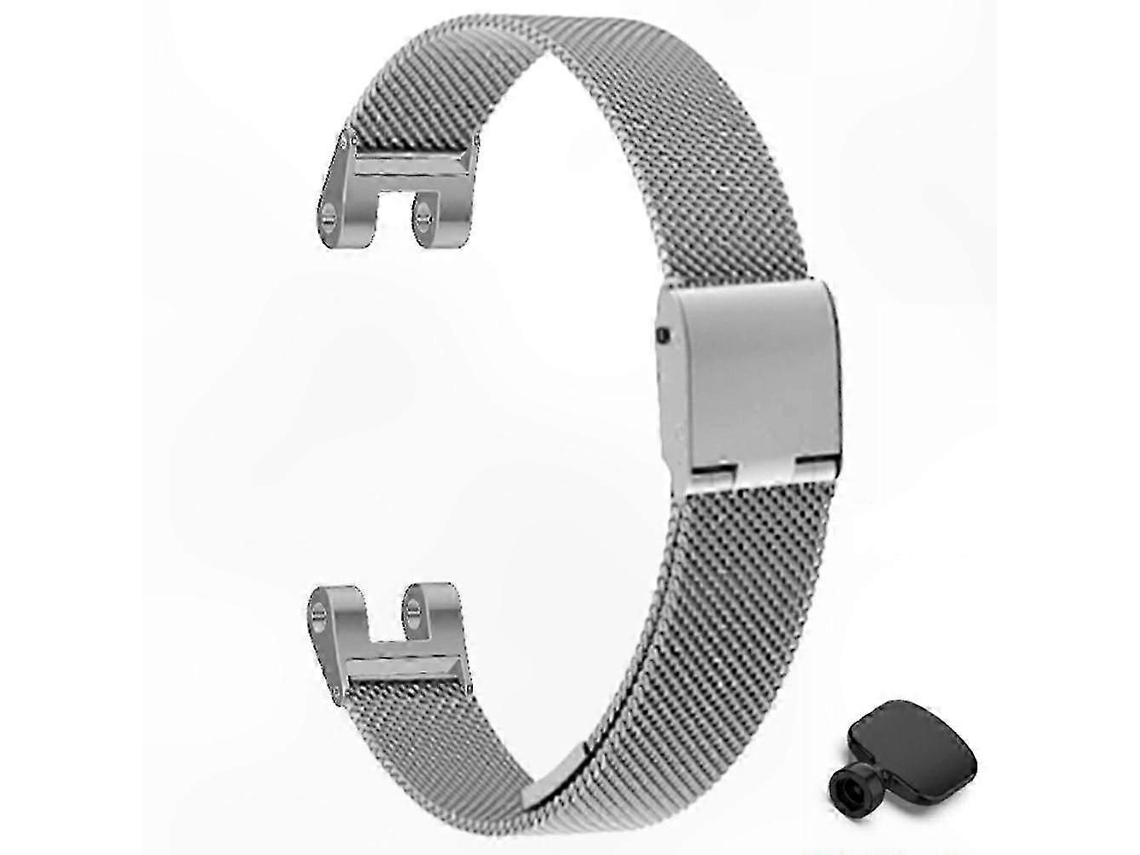 Pulseira De Malha Milanesa Prateada De Substituição Com Ferramenta Para Smartwatch Lily Metal.