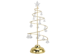 Luminária de Mesa em Formato de Árvore de Natal com Cristais e Led CHABERLU