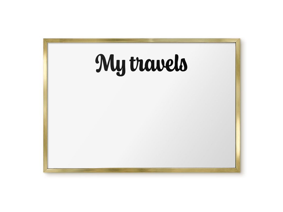 Magnetic Board My Travels For The Living Room Espelharte (60x40 Cm)