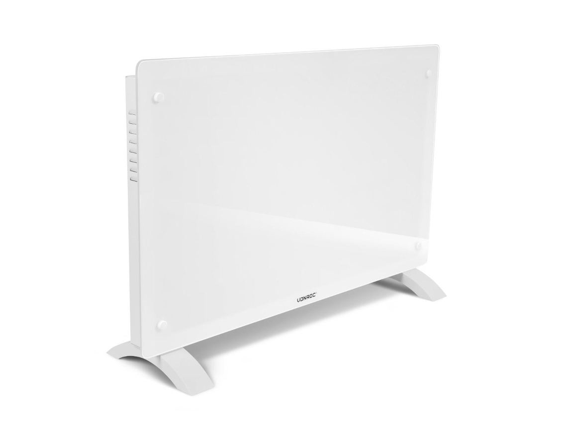 Aquecedor Elétrico Convector Luxuoso VONROC Painel de Vidro (2000W - Branco - WIFI)