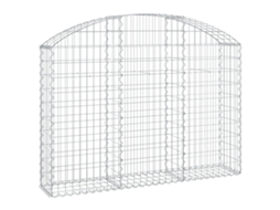 Gabion Basket, Gabion Baskets Vidaxl Prateado Ferro (150 X 30 X 100/120 Cm)